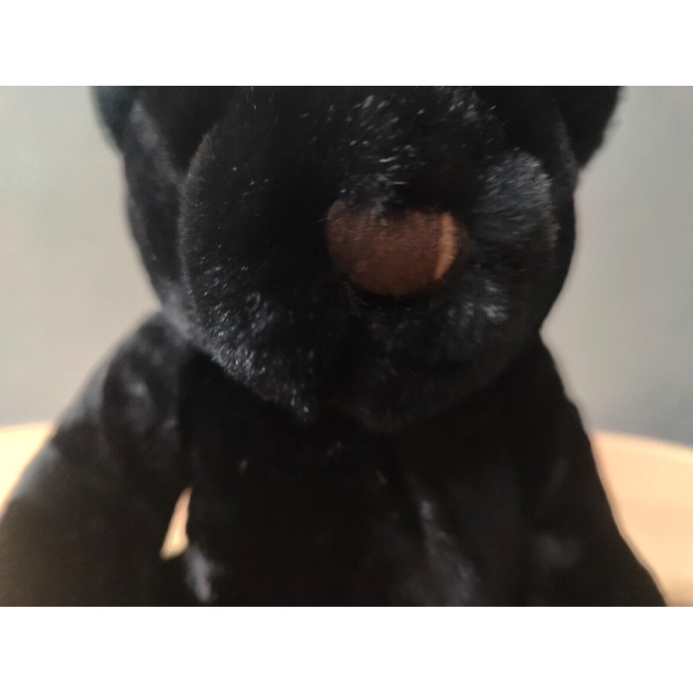 Velvets by Greek Jet Black Brown Nose‎ Plush Teddy Bear 670402 Very Soft - Picture 5 of 9